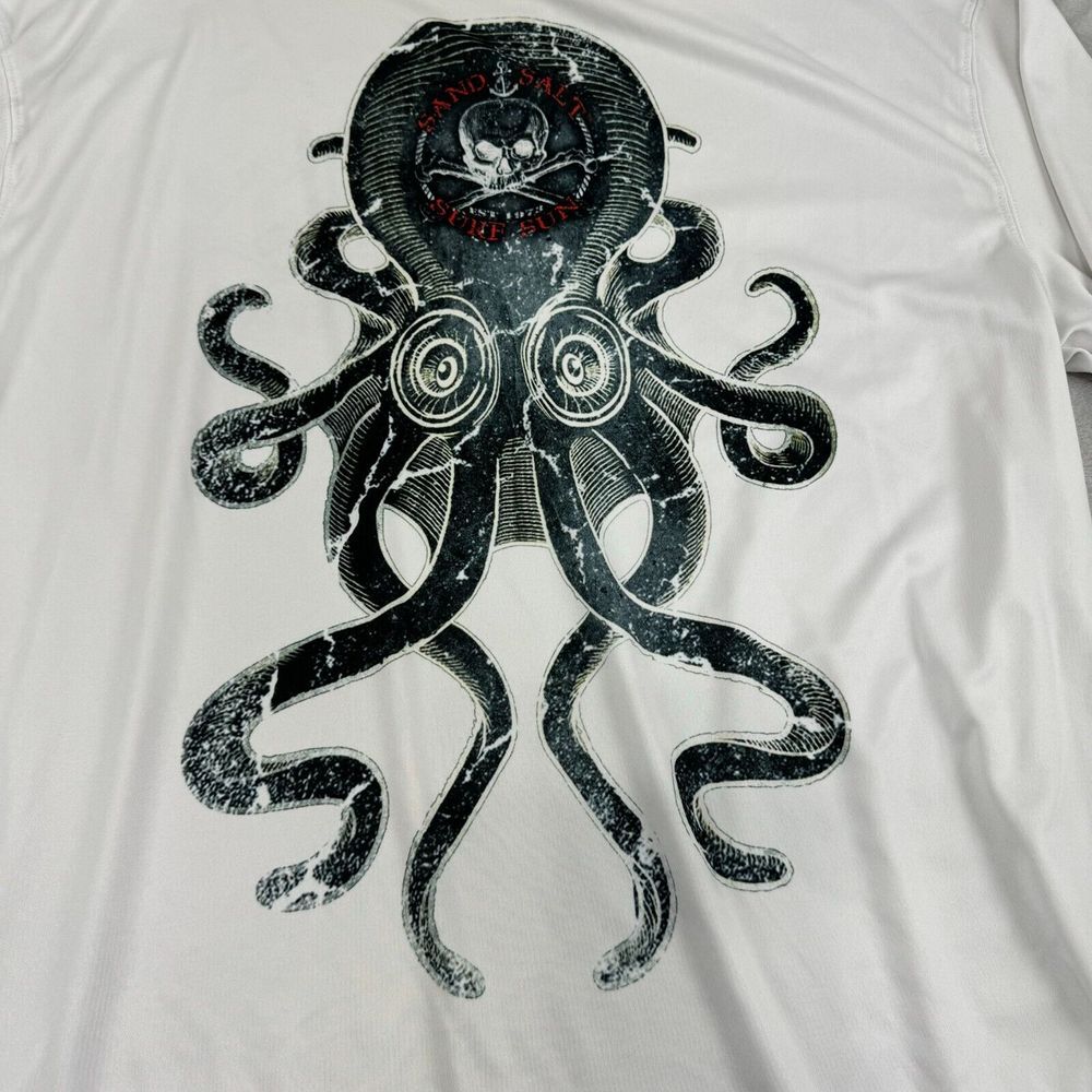 Vapor Shirt Men 3XL White Athleisure Sand Salt Sure Sun Workout Gym Beach Pirate - Picture 3 of 11